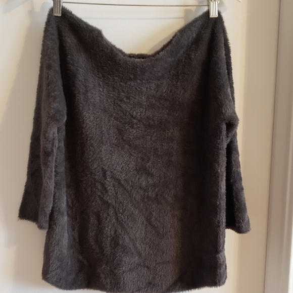 Angela Mara Forest Green Shaggy Sweater Ultra Soft Warm 3/4 Sleeve Woman L NWT - Picture 1 of 8